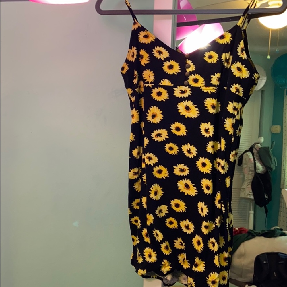 yellow sunflower dress
